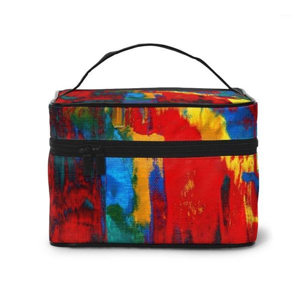 

cosmetic bags & cases a makeup bag wash receptacle abstract painting (21)1