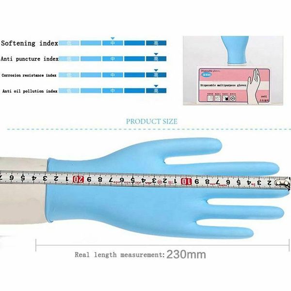 

work blue allergy food safety grade waterproof nitrile disposable glove anti-dust glovesoutletglpr