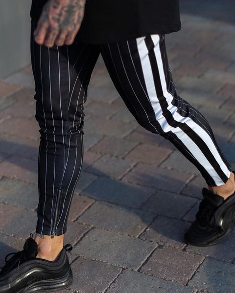 

uqa2d men's casual elastic waist side pocket leg capris in autumn side men's casual elastic waist 2020 pocket zipper zipperleg zip, Blue