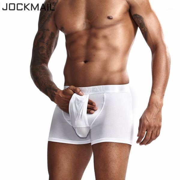 

jockmail men underwear boxershorts scrotum care function youth health seoul convex separation boxer gay1, Black;white