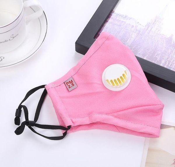 

breath face masks washablereusable multi colors cotton valve pm2.5 mouth anti-dust fabric mask with filter fy0016pdyc