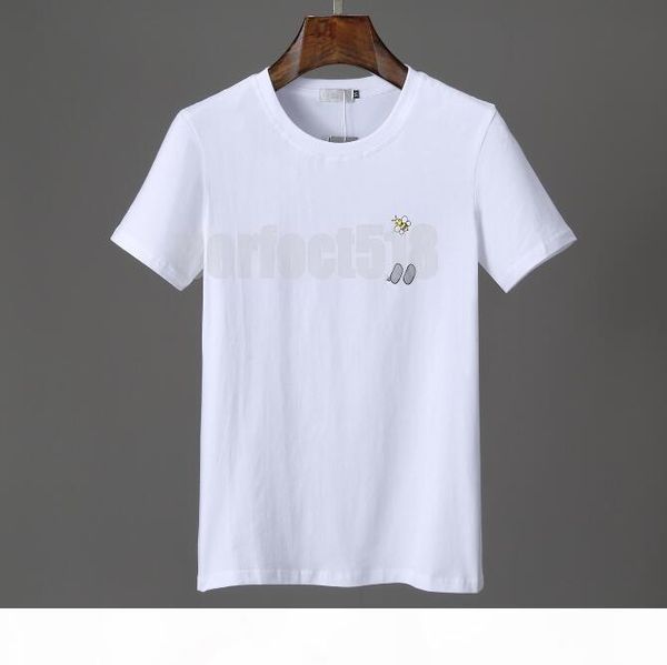 

2020 новая летняя роскошная европа мужская вышивка пчела футболка высокое качество т рубцы мода высокое качество дизайнер футболка женщины у, White;black