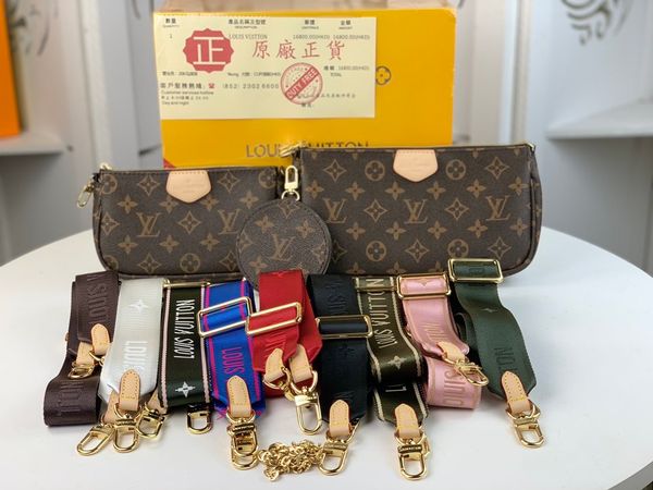 

lvlouisvitton vutton multi pochette accessoires 3pcs women chain crossbody bag fashion shoulder bag lady tote purses designer ba