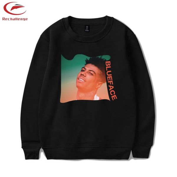 

blueface фуфайка 2020 осень hip hop круглых шей для мужчин толстовки blueface моды streatwear тенденции мужчины круглый шеи, Black