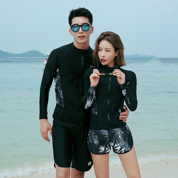 

men's tracksuits men's and women's split long sleeve pants jellyfish suit snorkeling surfing swimsuit sunscreen south korea1, Gray