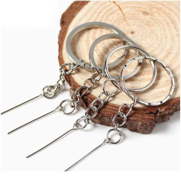 

20pcs/lot needles eye pins keychain split ring key chains keyrings diy retro fashion keychains acc qylhwr
