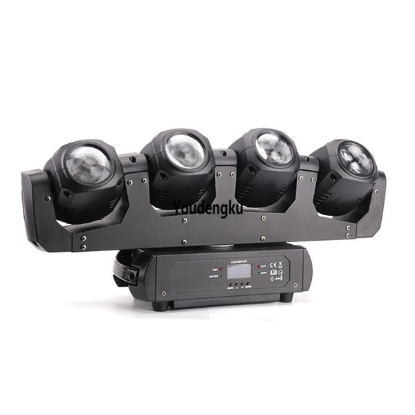 8 Stück Infinity rotierende amerikanische DJ-Moving-Head-LED 4x32 W RGBW 4-in-1-Spider-Moving-Head-LED-Strahllicht