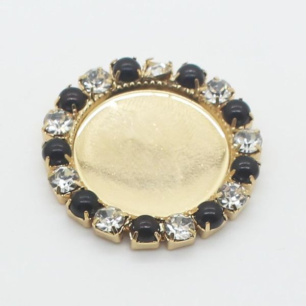 

new hot высокое качество 10pcs / серия 28mm gold metal pearl кнопки diy свадьба кнопка лямки украшение ручной работы монтажные принадлежност, Black