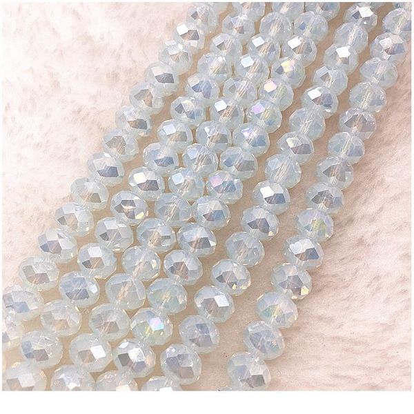 

30pcs/lot 8x6mm rondelle austria faceted crystal glass beads loose spacer round beads diy jewelry making for brace qylswz