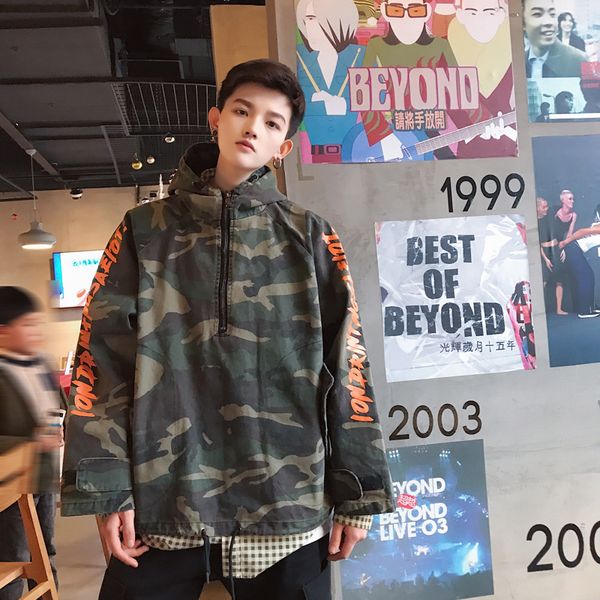

camouflage jacket men coats high street ribbon patchwork cotton print bomber coat autumn pilot flight kg-1152, Black;brown