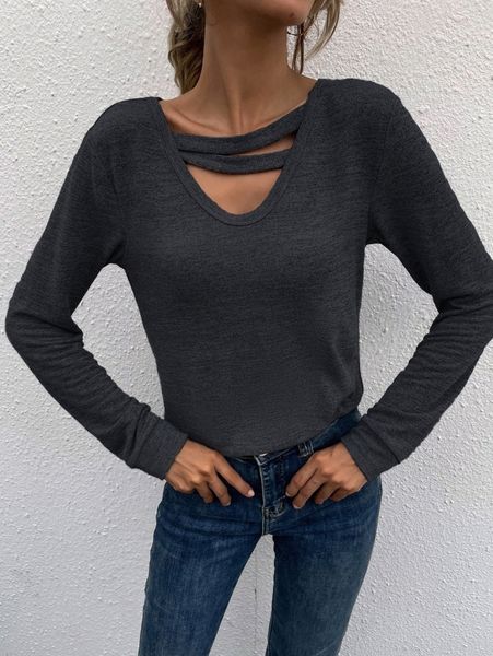 

marled knit choker neck sweatshirt x1pi#, White;black