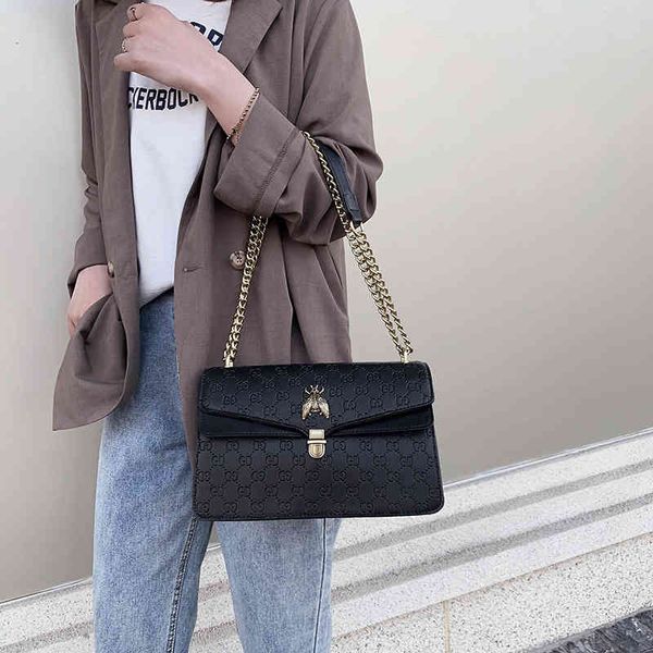 

2022 factory wholesale spring and summer chain women's fashion net red gd small square single shoulder diagonal cross korean version ti