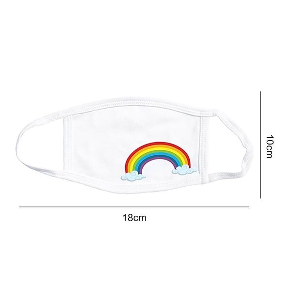 

new designer maske rainbow dustproof face children kids print maks scarf girls reusable washable mascarillas de tela 9