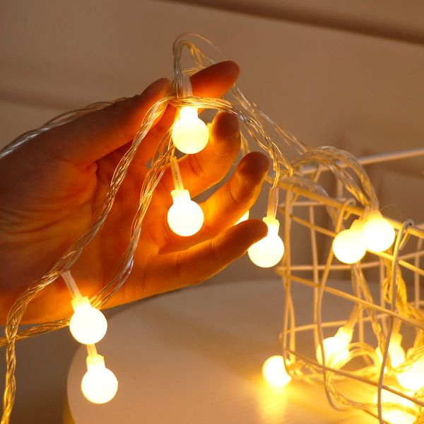 

2021 ac 220 v ip44 100 ball led from the garland rope christmas decorations holiday festivities garden decorative outdoor lights 5p5y