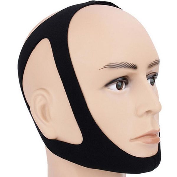 

anti snoring chin strap black neoprene ssnoring chin support belt band anti apnea jaw solution healthy sleeping aid device dbc dh1206