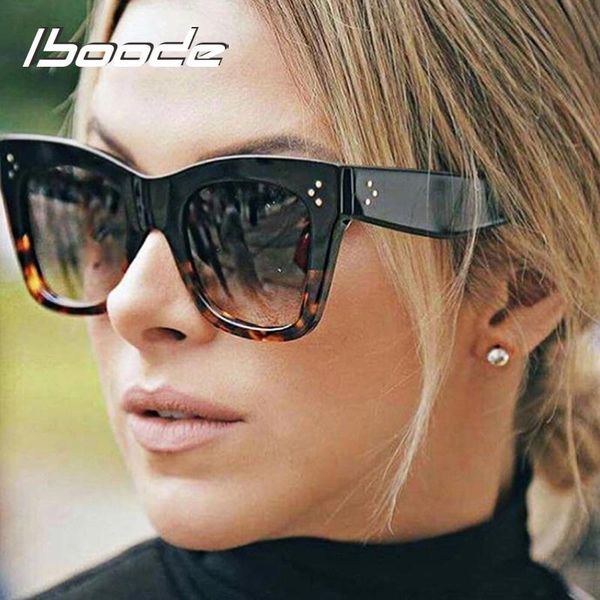

iboode luxury uv400 glasses sun european sunglasses design eye women cateye brand retro female eyewear style big fashion cat kaijx