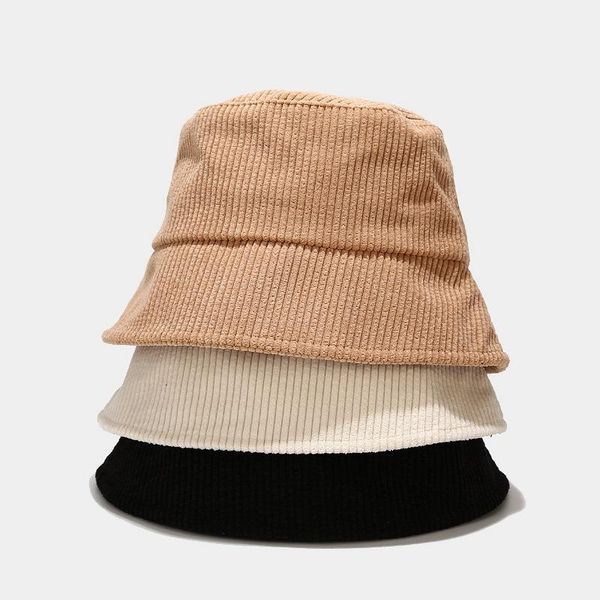 

bucket hat women corduroy velvet panama winter autumn warm solid streetwear folding travel sun cap big wide visor vintage flat h, Blue;gray