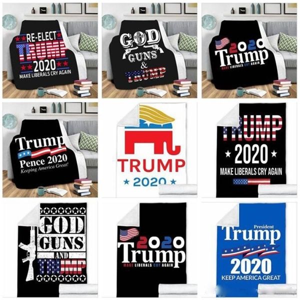 

trump america great again bedding quilt adults plush swaddling car office winter blankets sofa nap blanket home carpet dhc1067