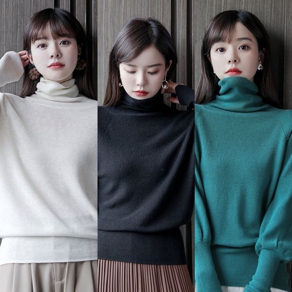 

712dh ворса шею свитер женщин осенью и зимой новый пассивом женщин с высоким воротником курица sweaterknitted продукты рубашку свитер ноги р, White;black