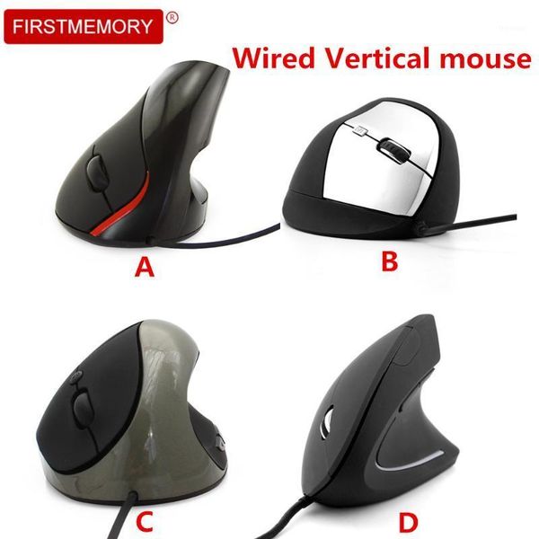 

mice vertical ergonomic mouse wired computer gamer 1600dpi adjustable optical mause 6 buttons pc office usb for lap