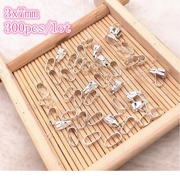 

300pcs/lot 3x7mm pendant clips&clasps hook,gold/silver pinch clip bail connector jewelry findings diy accessories 300pcs/l qylcdl