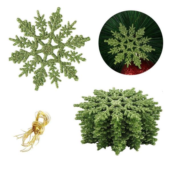 

12pcs 7.5cm gold powder snowflake for charming white tree xmas party holiday christmas ornaments home decor