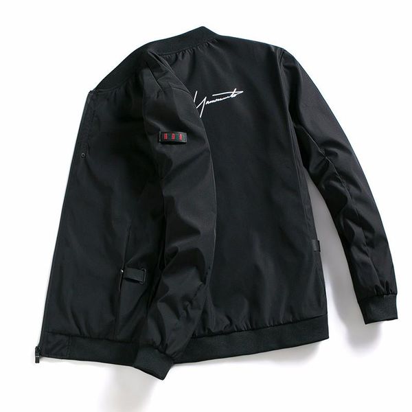 

mens jackets spring summer casual coats solid color mens sportswear stand collar slim jackets male bomber veste homme, Black;brown