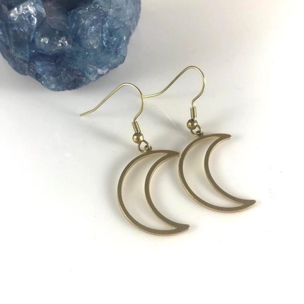 

crescent moon earrings brass r boho phase eclipse shape fashion celestial jewels classic women gifts 2020 new beautiful, Silver