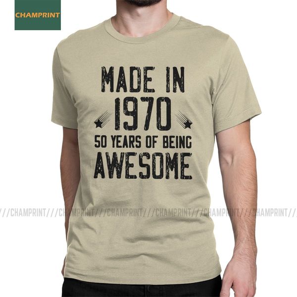

sport made in 1970 50 years of being awesome t-shirt gift for 2020 birthday t shirt men pure cotton tee short sleeve gift idea