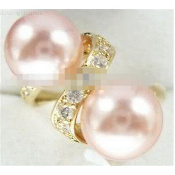

pink noblest silver shell pearl ring shipping+ size 7 8 9
