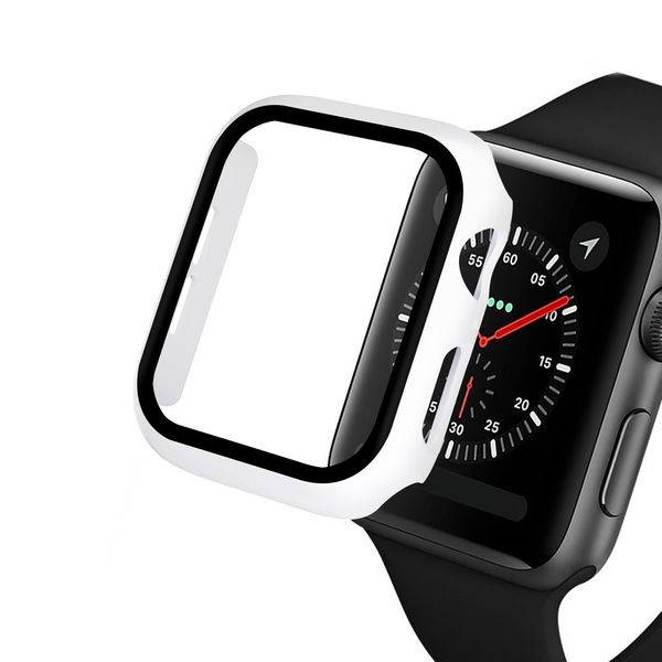 

часы крышка чехол для apple watch 5/4 40 мм / 44 мм бампер пк со стеклянной защитной пленкой для серии iwatch 3/2 38 42 мм аксессуары sqcowk