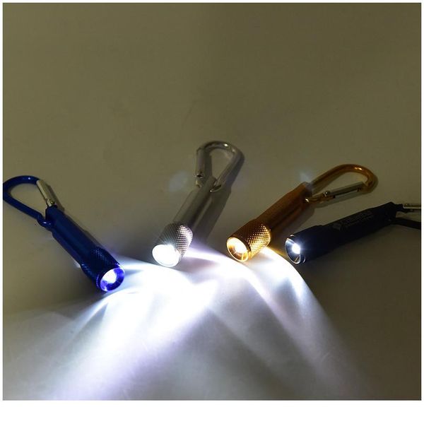 

portable carabiner flashlight mini bright led flashlight camping keychain torch handy light lamp carabi qyleiw