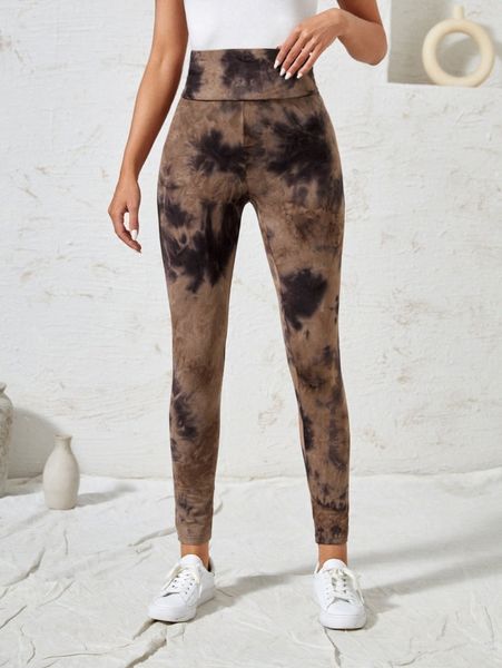 

emery rose tie dye high waist leggings f7dv#, Black