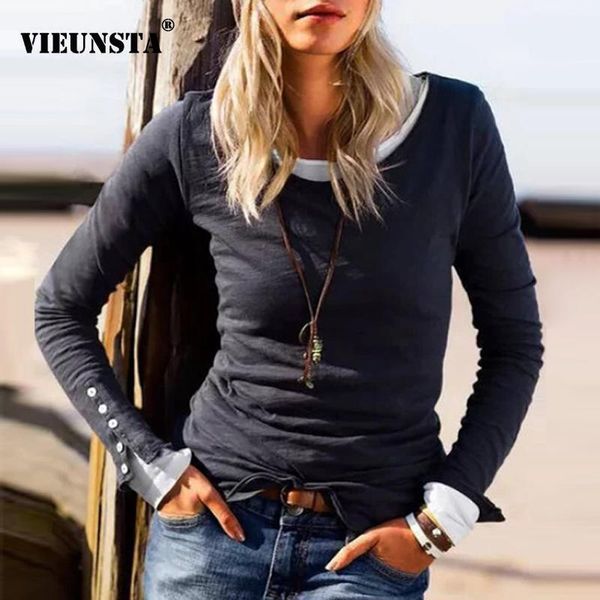 

2020 vintage o neck solid blouse shirts women autumn button long sleeve pullover casual plus size ladies blouses harajuku1, White