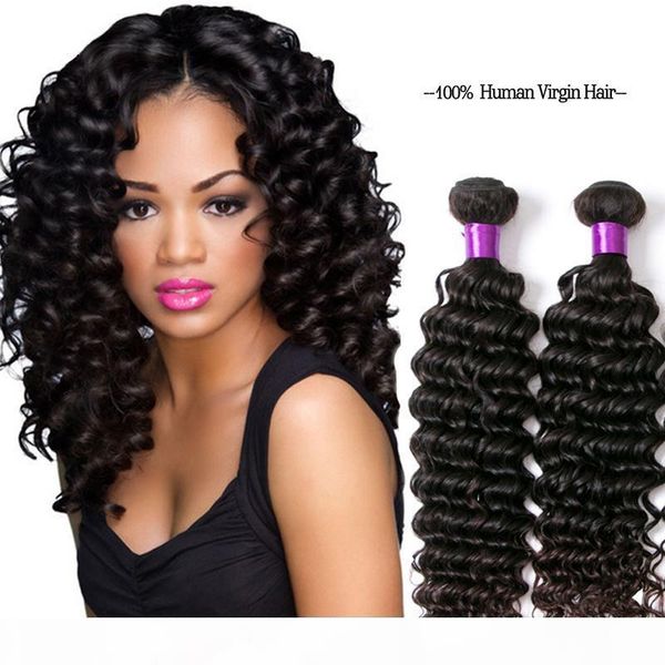 

z&f 100% human hair deep wave hair bulks for black women natural look tangle no shedding