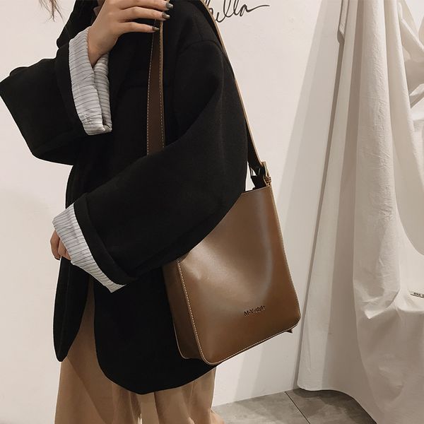 

large capacity shoulder big 2019 new bucket korean casual women's bag c1114