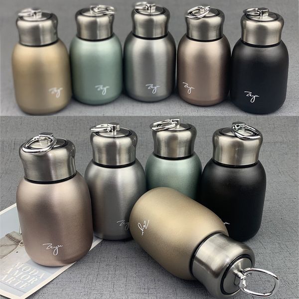 

5 colors 304 stainless steel mug 300ml vacuum insulation tumbler matte ladies handle water cup for outdoor travel xmas drinkware wx9-1561