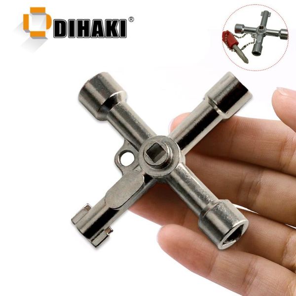 

multi-function 4 in 1 universal cross key triangle key for train electrical elevator cabinet valve alloy triangle square