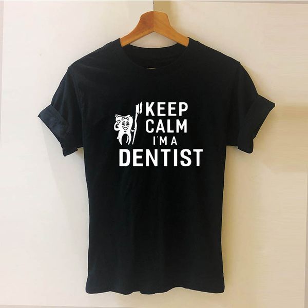

спорт keep calm i am стоматолог harajuku футболка смешная футболка женская одежда повседневная коротким рукавом топы тис