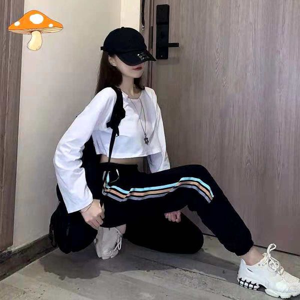 

fashion men women pants for spring autumn casual mens jogger pants new arrival streetwear womens joggers quality pants 2 colors m-2xl, Black