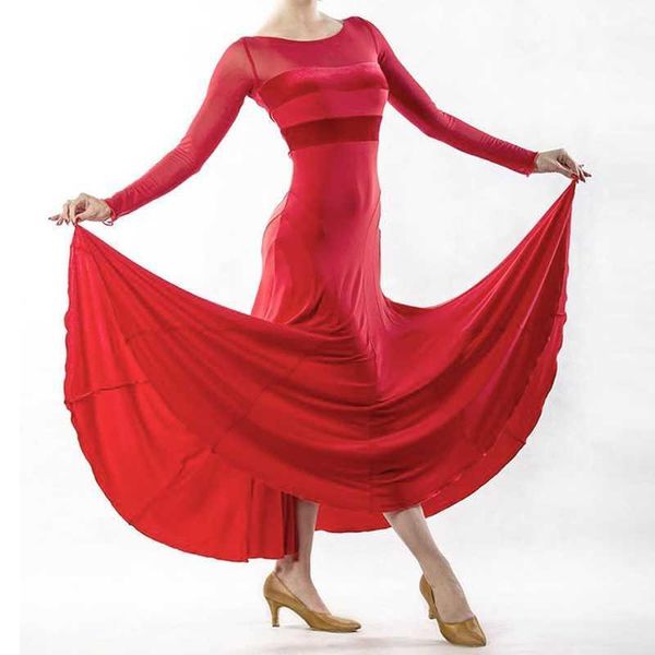 

stage wear selling women black red ballroom dance dress waltz tango elegant dancing long accept customize size dl35101