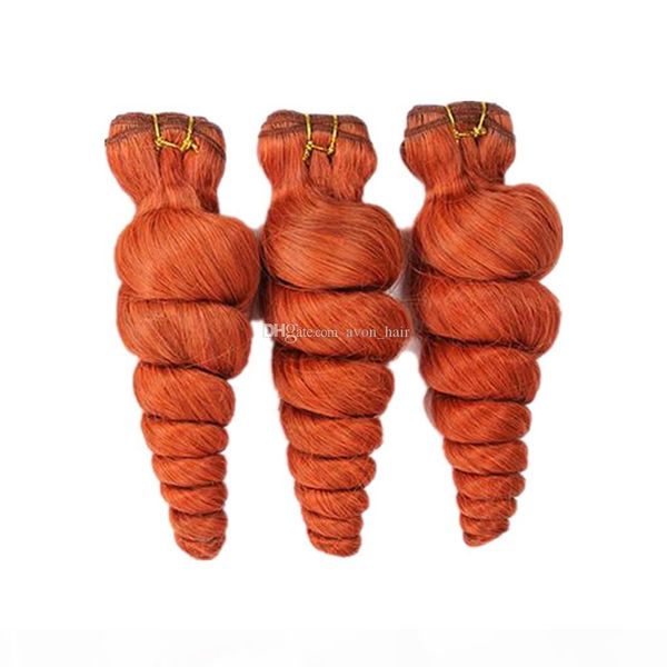 

двойной wefted 350 цвет переплетения человеческих волос extensions 3шт orange colored сыпучей волна 100% человеческие волосы утков 3bundles, Black