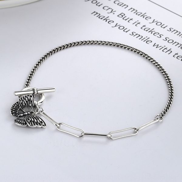 

s925 silver female korean bracelet braceletbracelet braceletversion of thai silver insect butterfly chain clasp elements hand jewelry design, Golden;silver