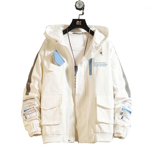 

2020 new casual windbreaker jacket men's spring and autumn coat army men's hooded coat charging tooling jacket men1, Black;brown