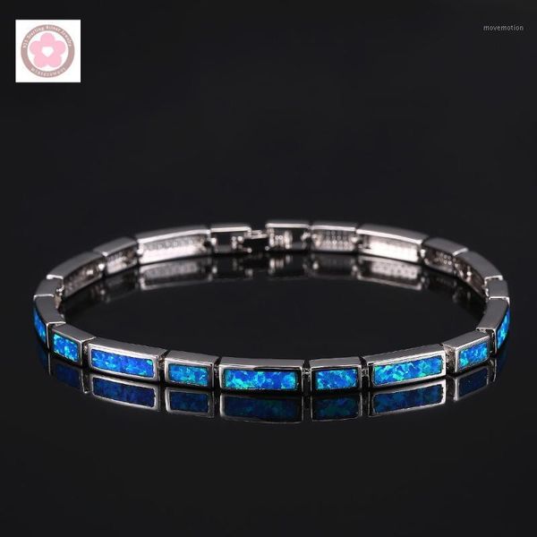

sz0060 blue opal inlaid fashion bracelet for women jewelry gift1, Golden;silver