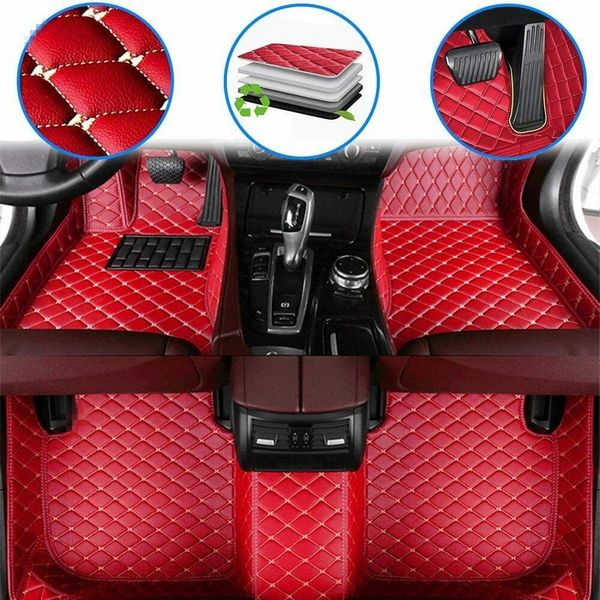 

for honda-accord-fit-crv-2003-2019 leather car floor mats waterproof mat+logo