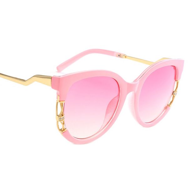 

cateye hollow дети мода люкс солнцезащитные очки лета brand design acylic материал линзы 1901 uv400 защита очки
