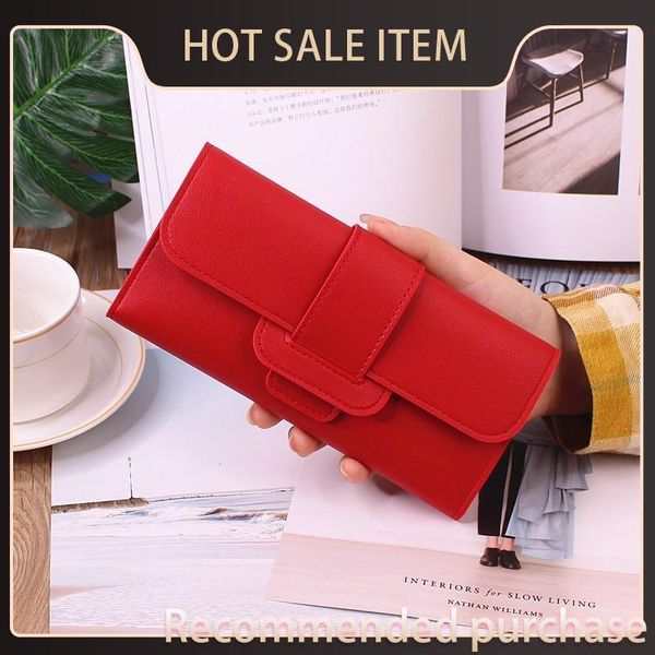 

cover sale wallet fold female bags women flip card luxurys designers three small fresh long holders backp buckle wallet multi-funct rivi