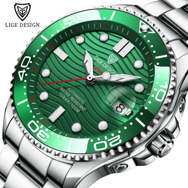 

2021 new sports mechanical at this time, the brand of luxury automatic 100 waterproof date watch men's diving