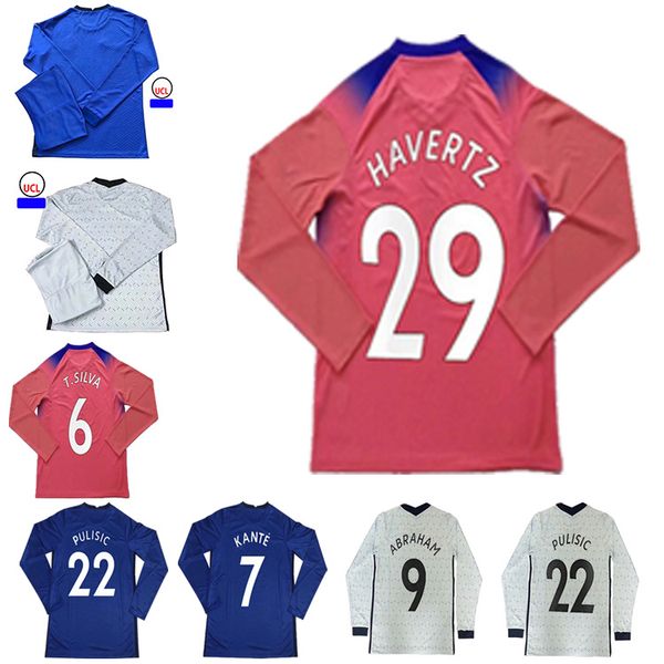 

2021 customized 10 pulisic long sleeve sports jerseys 22 ziyech 24 9 abraham 7 kanté 28 azpilicueta custom jerseys wear, Black;yellow